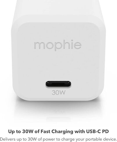 mophie Speedport 120W GaN Dual USB-C & USB-A Fast Wall Charger | Compact Foldable Prongs | 120 Watt - Black in Kuwait