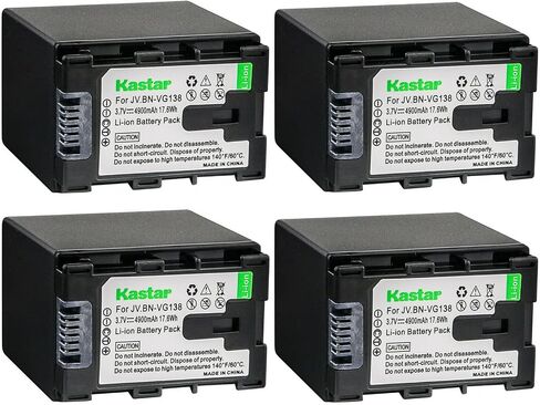 Kastar BN-VG138 Battery 2-Pack Replacement for JVC GZ-MS230BUC GZ-MS230BUS GZ-MS230RU GZ-MS230RUC GZ-MS230RUS GZ-MS230U GZ-MS237-S GZ-MS240 GZ-MS240AUS GZ-MS250 GZ-MS250BEK GZ-MS250BEU Camera in Saudi Arabia
