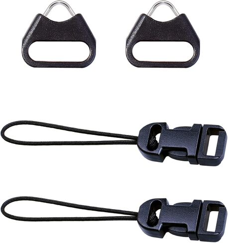 VKO حزام كاميرا سريع الإصدار QD الحلقات موصل محول + عروة حلقة تعليق مثلث مقسمة غطاء بلاستيكي متوافق مع كاميرا كانون نيكون سوني غير العاكسة مع فتحة دائرية (زوجان) in Kuwait