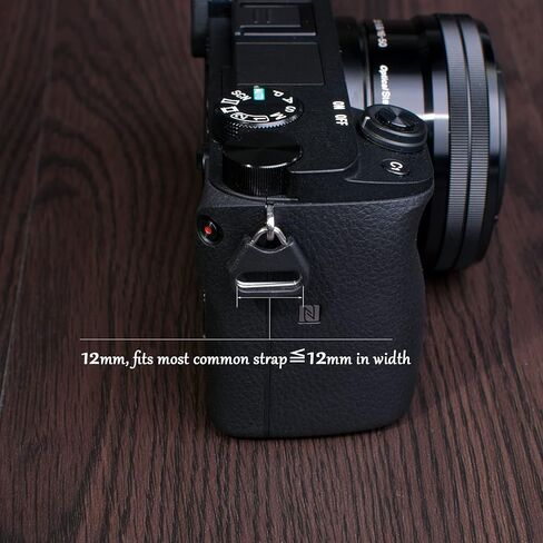 VKO حزام كاميرا سريع الإصدار QD الحلقات موصل محول + عروة حلقة تعليق مثلث مقسمة غطاء بلاستيكي متوافق مع كاميرا كانون نيكون سوني غير العاكسة مع فتحة دائرية (زوجان) in Kuwait