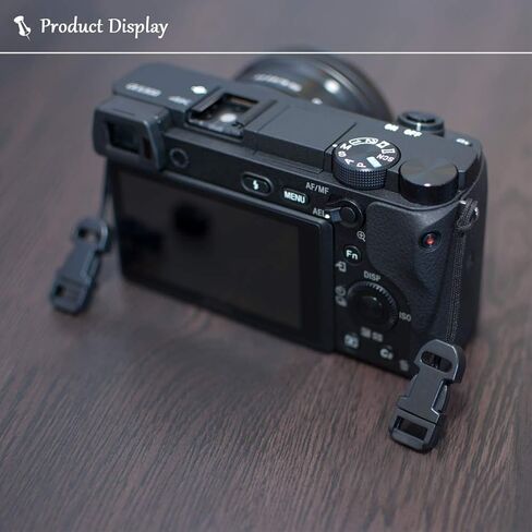 VKO حزام كاميرا سريع الإصدار QD الحلقات موصل محول + عروة حلقة تعليق مثلث مقسمة غطاء بلاستيكي متوافق مع كاميرا كانون نيكون سوني غير العاكسة مع فتحة دائرية (زوجان) in Kuwait