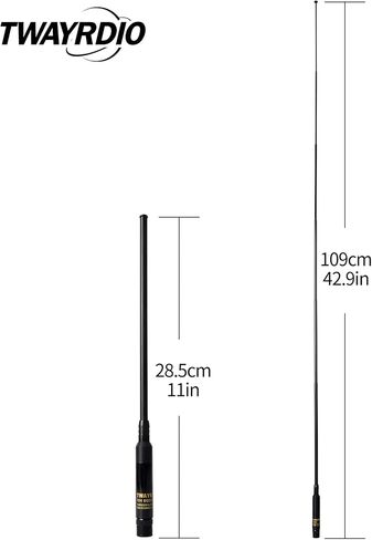 TWAYRDIO RH 660S ثنائي النطاق 70 سم 2 متر 144/430 ميجا هرتز قابل للتمديد تلسكوبي راديو محمول هوائي BNC موصل مكاسب عالية لـ Kenwood Icom IC-F50V IC-F50 IC-M88 راديو ثنائي الاتجاه in Saudi Arabia