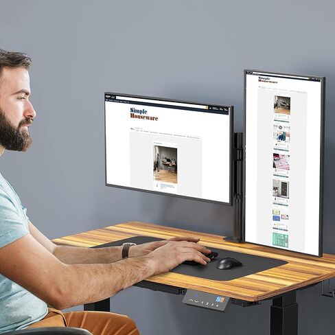 SHW Dual Monitor Stand Arm VESA Desk Mount for Gaming/Office Computer Double Monitors in Kuwait