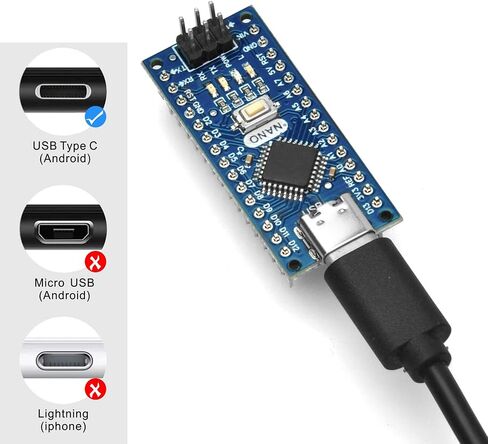 OSOYOO 3pcs LGT Nano for Arduino Nano Compatible with ATmega328p Chip Nano Board with USB-C Interface in Saudi Arabia