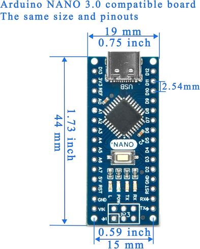 OSOYOO 3pcs LGT Nano for Arduino Nano Compatible with ATmega328p Chip Nano Board with USB-C Interface in Saudi Arabia