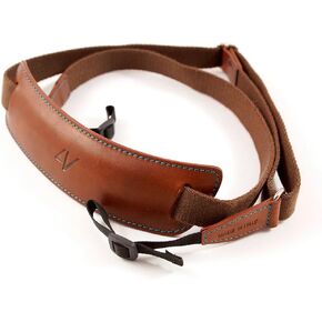 Lusso Tuscany Leather Medium Handmade Leather Camera Strap w/Universal Fit Kit, Black/Cyan (2MP01BVV0930) in Kuwait