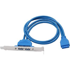 جاكوبس بارتس 2-Port USB 3.0 اللوحة الخلفية قوس 20-Pin كابل رأس اللوحة الأم لفتحة بطاقة الكمبيوتر in Saudi Arabia
