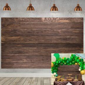 Custom Wood Birthday Backdrop Rustic Brown Wooden Board Wall Portrait Photography Background 6x4FT in Saudi Arabia