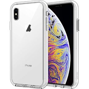 حافظة JETech لهاتف iPhone Xs Max مقاس 6.5 بوصة، غطاء ممتص للصدمات غير أصفر اللون، ظهر شفاف مضاد للخدش (شفاف) in Saudi Arabia
