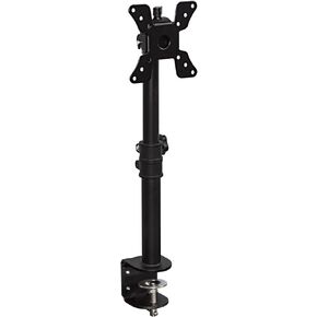 Mount-It! Single VESA Monitor Mount | Vertical Monitor Desk Stand | Telescoping Pole Height Adjustable | Fits 19 20 21 22 23 24 27 29 30 Inch Computer PC Screens | C-Clamp Base in Kuwait