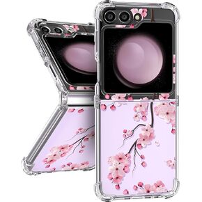 Plakill for Samsung Galaxy Z Flip 5 Case, Cute Strawberry Pattern Protective Designer Clear Soft TPU Bumper Shockproof Phone Cases for Galaxy Z Flip 5 for Women Girls, 6.7" in Kuwait