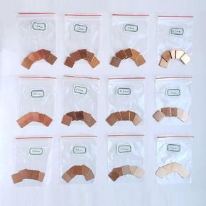 Copper Thermal Shim 12 Thickness from 0.1mm 0.2mm. 0.5mm 0.8mm to 1.8mm and 2.0mm Great Set for Cooling GPU Memory MOS Kit Thermal Pads Total 60 pcs Heatsink in Kuwait