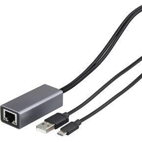 Ethernet Adapter for Fire Stick 4K / Cube, Chromecast Streaming Device - USB Power Cable and Micro-USB to RJ45 Wired LAN Connection in Saudi Arabia