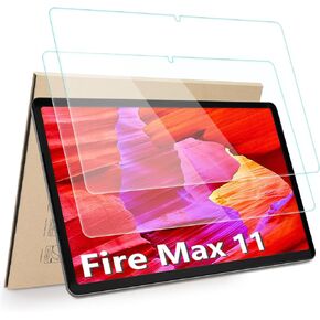 Hianjoo [واقي شاشة مكون من عبوتين متوافق مع جهاز Fire Max 11 اللوحي الجديد مقاس 11 بوصة (الجيل الثالث عشر، إصدار 2023)، [وضوح عالي الدقة] [9 صلابة] [مضاد للخدش] زجاج مقسى in Kuwait