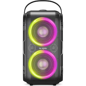 W-KING Bluetooth Speaker, Portable Wireless Outdoor Loud Bluetooth Speaker with 24H Play Time, Rich Bass, Huge 105dB Sound, Mixed Color LED Lights, TF Card, USB Playback, Big Speaker for Home, Party in Kuwait