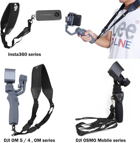 حبل لحزام الرقبة لـ DJI FPV، DJI Phantom 4، Phantom 3/2، Inspire 1 Remote Controller (GL658A)، Osmo Mobile 3/2، Insta360 ONE X2، DJI OM 5، OM 4 حزام كتف قابل للتعديل، ملحقات طائرة DJI بدون طيار in Kuwait