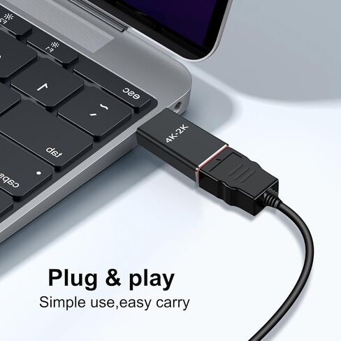 محول منفذ عرض الى HDMI، محول نوليث DP الى HDMI 8K احادي الاتجاه ذكر الى موصل HDMI انثى مطلي بالذهب للابتوب والكمبيوتر المكتبي وتلفزيون HD وجهاز العرض والشاشة in Kuwait