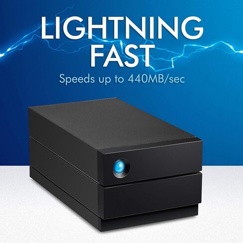 محرك الأقراص الصلبة الخارجي LaCie 2big RAID سعة 8 تيرابايت - USB-C، محركات أقراص فئة المؤسسة 7200 دورة في الدقيقة، لأجهزة Mac والكمبيوتر المكتبي، خدمات الإنقاذ (STHJ8000800) in Kuwait
