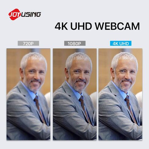 كاميرا ويب عالية الدقة من جويوسينغ بدقة 4 كيه مع ميكروفون، كاميرا ويب يو إس بي بدقة 8 ميجا بكسل لمتابعة المكالمات عبر الإنترنت، الاجتماعات، بث مباشر على زوم / سكايب/ يوتيوب... in Kuwait