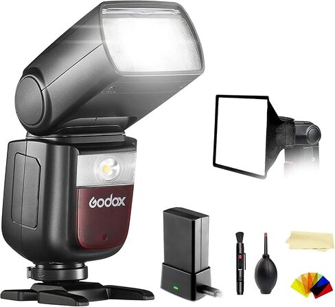 Godox V860III-S Camera Flash Speedlite, TTL HSS 2.4G 1/8000s GN60 Shoe Mount Flashes, 5300K Modeling Light, with 2600mAh Li-ion Battery Compatible for Sony DSLR Cameras (V860II-S Upgraded Version) in Saudi Arabia