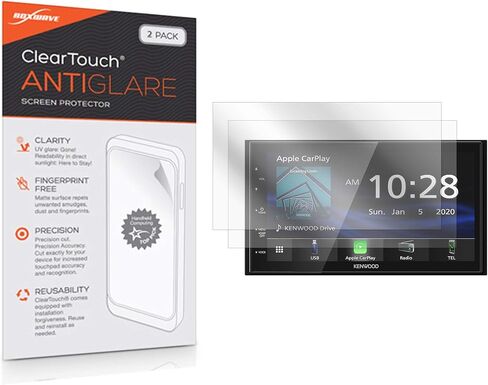 واقي شاشة BoxWave متوافق مع Kenwood DMX4707S - ClearTouch Crystal (عبوتان)، غلاف فيلم عالي الدقة - دروع من الخدوش لـ Kenwood DMX4707S in Saudi Arabia