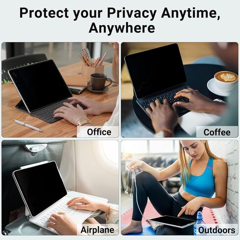 واقي شاشة الخصوصية المغناطيسي PYS® لجهاز Samsung Galaxy Tab S6 Lite (10.4 بوصة، موديل 2022/2020)، واقي شاشة قابل للإزالة، مضاد للوهج، مضاد للتجسس، خالي من الفقاعات، [سهل الارتداء] - قطعة واحدة in Kuwait