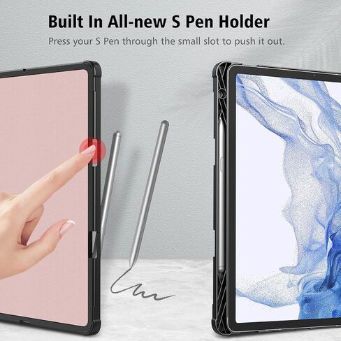 حافظة Fintie لجهاز Samsung Galaxy Tab S8/Tab S7 11 بوصة (موديل SM-X700/X706/T870/T875/T878) مع حامل قلم S مدمج، غطاء عمل متعدد الزوايا مع جيب للنوم/الاستيقاظ التلقائي، أزرق داكن in Kuwait