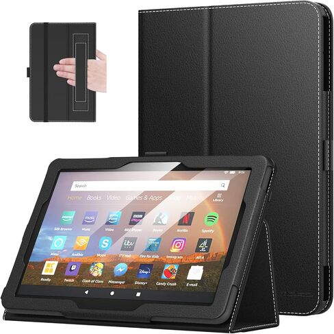 MoKo Case Fits Amazon Kindle Fire HD 8 & 8 Plus Tablet 8", Black in Saudi Arabia