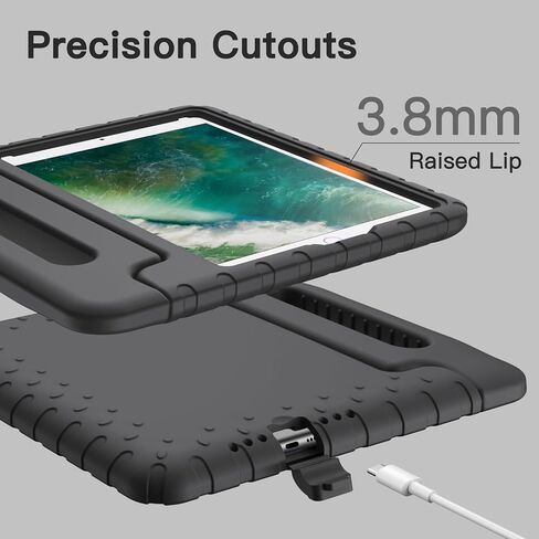 JETech Kids Case for iPad 9.7 Inch (6th/5th Generation, 2018/2017), iPad Air 2/1 9.7 (2nd/1st Gen, 2014/2013) and iPad Pro 9.7 2016, Shockproof Lightweight Tablet Cover with Handle Stand (Blue) in Saudi Arabia