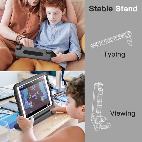 JETech Kids Case for iPad 9.7 Inch (6th/5th Generation, 2018/2017), iPad Air 2/1 9.7 (2nd/1st Gen, 2014/2013) and iPad Pro 9.7 2016, Shockproof Lightweight Tablet Cover with Handle Stand (Blue) in Saudi Arabia