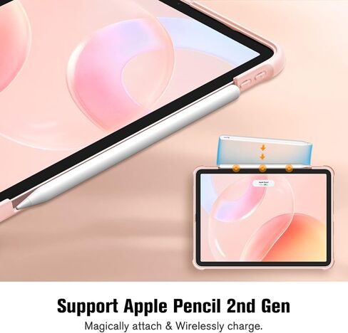 حافظة خلفية Fintie Hybrid لجهاز iPad Air الجيل الخامس (2022) / iPad Air الجيل الرابع (2020) 10.9 بوصة - غطاء خلفي شفاف وخفيف الوزن مع مصد TPU ناعم مقاوم للصدمات، أرجواني أرجواني in Kuwait