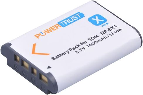 PowerTrust NP-BX1 Battery (2-Pack) and LED Charger for Sony NPBX1/M8, Cyber-Shot DSC-HX80, RX1, RX1R, RX100, RX1RII, HDR-CX240, HDR-PJ275, HDR-AS30V Camera Batteries in Saudi Arabia