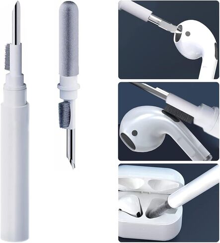 قلم تنظيف سماعة بلوتوث ، فرشاة ناعمة للتنظيف متعددة الأغراض ، تستخدم لتنظيف الأوساخ سماعات الأذن ، غطاء سماعة بلوتوث ، الهاتف الخليوي والكمبيوتر أو الكاميرا in Kuwait