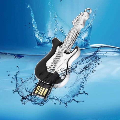 محرك أقراص فلاش USB من جارولاكس، 8 جيجابايت / 16 جيجابايت / 32 جيجابايت USB 2.0 مقاوم للماء USB ذاكرة تخزين التاريخ محركات أقراص الإبهام (16 جيجابايت، جيتار أسود) in Kuwait