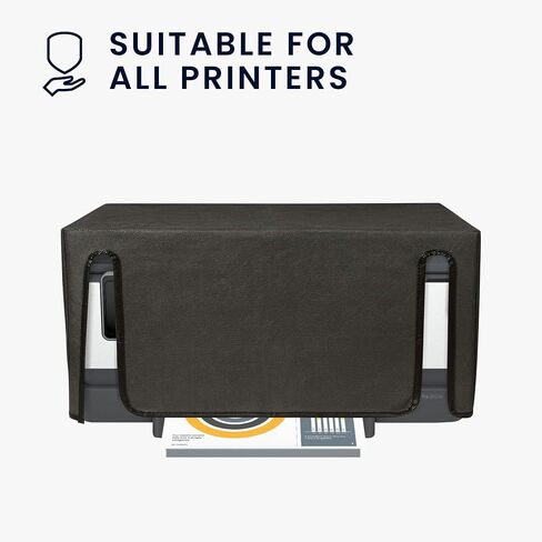 غطاء غبار kwmobile متوافق مع HP OfficeJet Pro 8025e - حافظة الطابعة - غطاء واقي من القماش - رمادي داكن in Kuwait