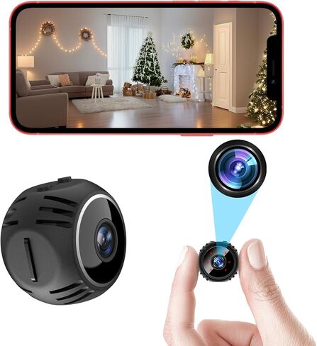 كاميرا BZZCAM WiFi صغيرة لاسلكية لأمن المنزل، كاميرا داخلية صغيرة لمربية الأطفال، تطبيق الهاتف عرض مباشر، كشف الحركة، رؤية ليلية، 1080 بكسل in Kuwait