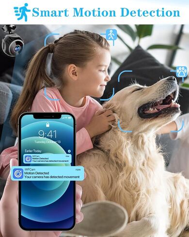 كاميرا BZZCAM WiFi صغيرة لاسلكية لأمن المنزل، كاميرا داخلية صغيرة لمربية الأطفال، تطبيق الهاتف عرض مباشر، كشف الحركة، رؤية ليلية، 1080 بكسل in Kuwait