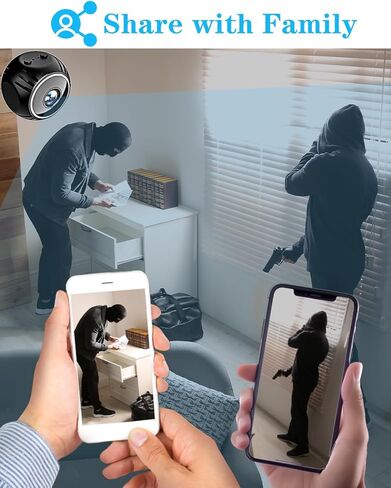 كاميرا BZZCAM WiFi صغيرة لاسلكية لأمن المنزل، كاميرا داخلية صغيرة لمربية الأطفال، تطبيق الهاتف عرض مباشر، كشف الحركة، رؤية ليلية، 1080 بكسل in Kuwait