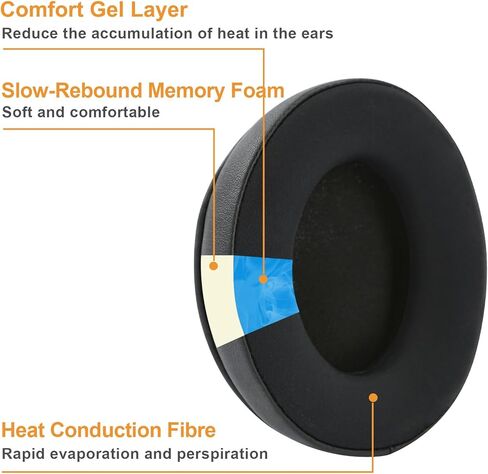 A20 Ear Pads Comfort Gel A20 Ear Cushion Upgrade Aviation Headset Parts Good Seal Earcups Accessories Replacement for Bose A20 Aviation/Aviation Headset X/A10 Headphones in Kuwait