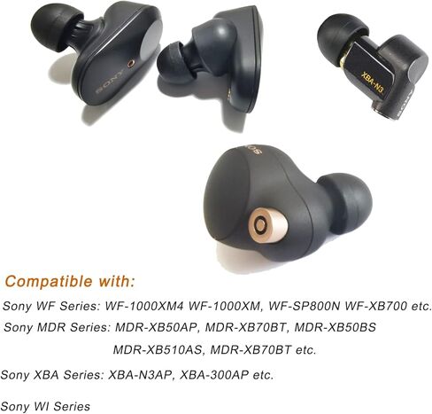 Silicone Earbuds Tips for Sony Replacement Ear Tips for Sony 1000XM5/1000XM4/LinkBuds S/WF-C500/WF-C700N Earbuds WF WI XBA Earbuds, 4 Pairs in Kuwait