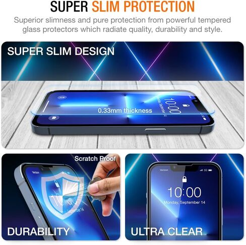 Trianium Tempered Glass Screen Protector Compatible for iPhone 13 Pro Max & Tempered Glass Screen Protector Designed for Apple iPhone 11 Pro Max/iPhone XS Max in Kuwait