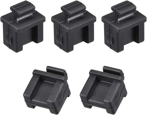 uxcell 5pcs SFP Silicone Protectors Cap Port Cover Anti Dust 14mmx12mmx17mm Black in Saudi Arabia