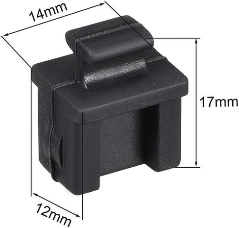 uxcell 5pcs SFP Silicone Protectors Cap Port Cover Anti Dust 14mmx12mmx17mm Black in Saudi Arabia