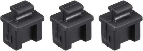 uxcell 5pcs SFP Silicone Protectors Cap Port Cover Anti Dust 14mmx12mmx17mm Black in Saudi Arabia