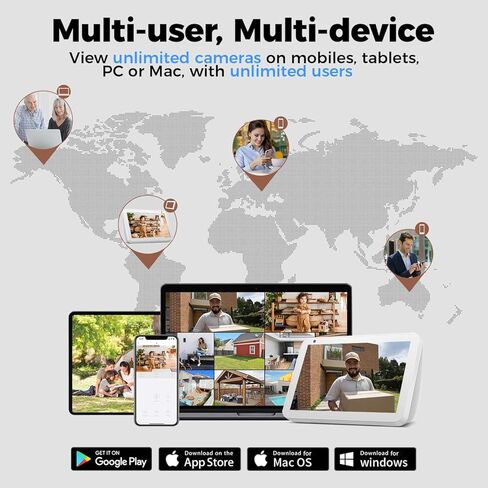 نظام كاميرا أمان XMARTO ثنائي العدسات 10X مزود بمصباح كهربائي لاسلكي في الهواء الطلق مع مقلاة تتبع تلقائية AI / إمالة / تكبير، شاشة متابعة تلقائية 24/7، طاقة E27 (مجموعة كاميرات 4K 10CH 3) in Kuwait