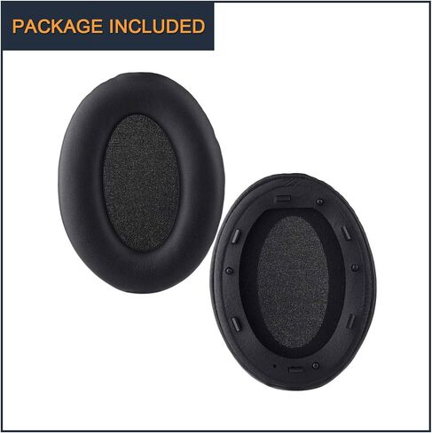 وسائد أذن لسوني WH-1000XM3، زوج من وسائد الأذن البديلة مع جلد البروتين وإسفنج الذاكرة لسوني WH 1000XM3 سماعة ستيريو بخاصية إلغاء الضوضاء، أسود in Kuwait