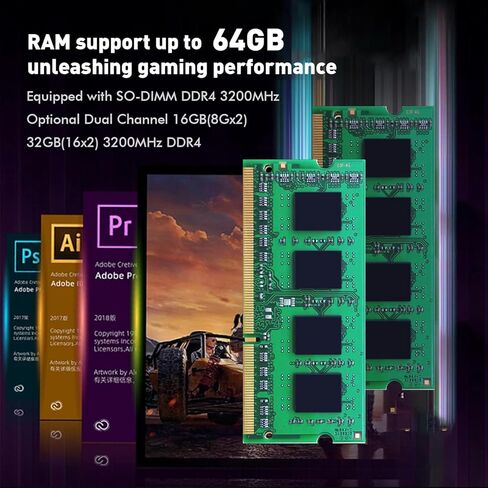 TRIGKEY Mini PC Ryzen 7 Speed S5 5800H(Up to 4.4GHz,L3 16MB) Mini Gaming Computer 32GB DDR4 3200MHz 1TB M.2 2280 NVMe SSD, Wi-Fi 6/Bluetooth 5.2/4K@60Hz/HDMI+DP+Type-C/USB 3.2 Micro PC in Kuwait