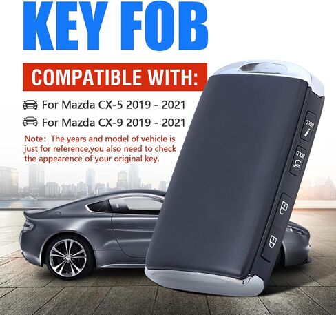 Keymall الذكية عن بعد مفتاح الدخول بدون مفتاح فوب استبدال لمازدا CX-5 CX-9 2019 2020 2021 4 زر 315MHz FCCD: WAZSKE13D03 (4 أزرار) in Saudi Arabia