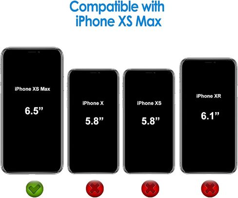 حافظة JETech لهاتف iPhone Xs Max مقاس 6.5 بوصة، غطاء ممتص للصدمات غير أصفر اللون، ظهر شفاف مضاد للخدش (شفاف) in Saudi Arabia