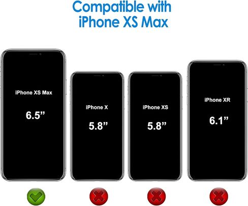 JETech Case for iPhone Xs Max 6.5-Inch, Non-Yellowing Shockproof Phone Bumper Cover, Anti-Scratch Clear Back (Clear) in Kuwait